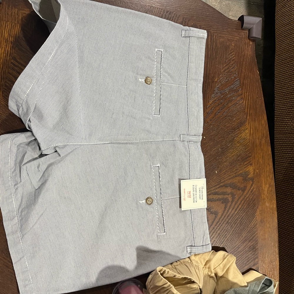 Lite blue strip khaki short with tags
